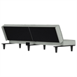 Vidaxl Sofa Bed in Light Grey Polyester Velvet Plywood