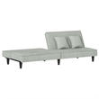 Vidaxl Sofa Bed in Light Grey Polyester Velvet Plywood