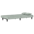 Vidaxl Sofa Bed in Light Grey Polyester Velvet Plywood
