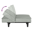 Vidaxl Sofa Bed in Light Grey Polyester Velvet Plywood