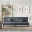 Vidaxl Standard Sofa Bed in Dark Grey Polyester Velvet Plywood