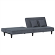 Vidaxl Standard Sofa Bed in Dark Grey Polyester Velvet Plywood