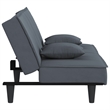 Vidaxl Standard Sofa Bed in Dark Grey Polyester Velvet Plywood