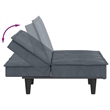Vidaxl Standard Sofa Bed in Dark Grey Velvet