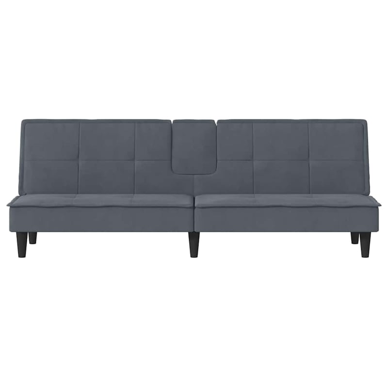 Vidaxl Standard Sofa Bed in Dark Grey Velvet