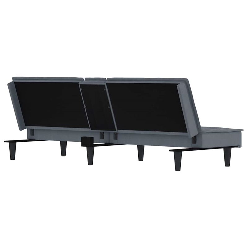 Vidaxl Standard Sofa Bed in Dark Grey Velvet