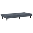 Vidaxl Standard Sofa Bed in Dark Grey Velvet