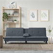 Vidaxl Standard Sofa Bed in Dark Grey Velvet