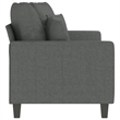 Vidaxl 2-Seater Sofa in Dark Gray Polyester