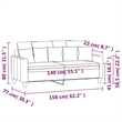 Vidaxl 2-Seater Sofa in Dark Gray Polyester