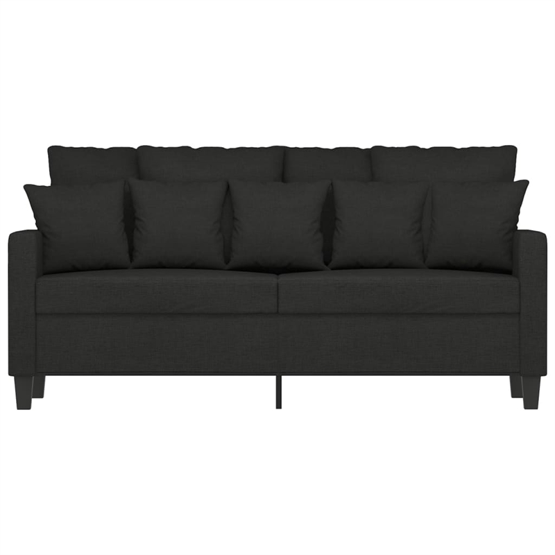 Vidaxl 2-Seater Sofa in Black Fabric