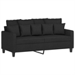 Vidaxl 2-Seater Sofa in Black Fabric
