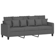 Vidaxl 3-Seater Sofa in Dark Gray Fabric