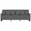 Vidaxl 3-Seater Sofa in Dark Gray Fabric