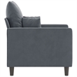 Vidaxl Single Sofa Chair in Dark Grey Polyester Velvet