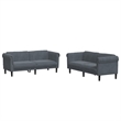 Vidaxl Wooden Sofa Set in Dark Green Polyester