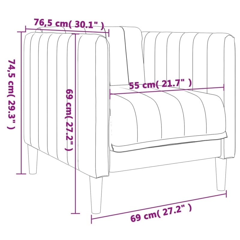 Vidaxl Durable Sofa Set in Black Polyester