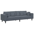 Vidaxl Velvet Sofa with Cushion in Dark Grey