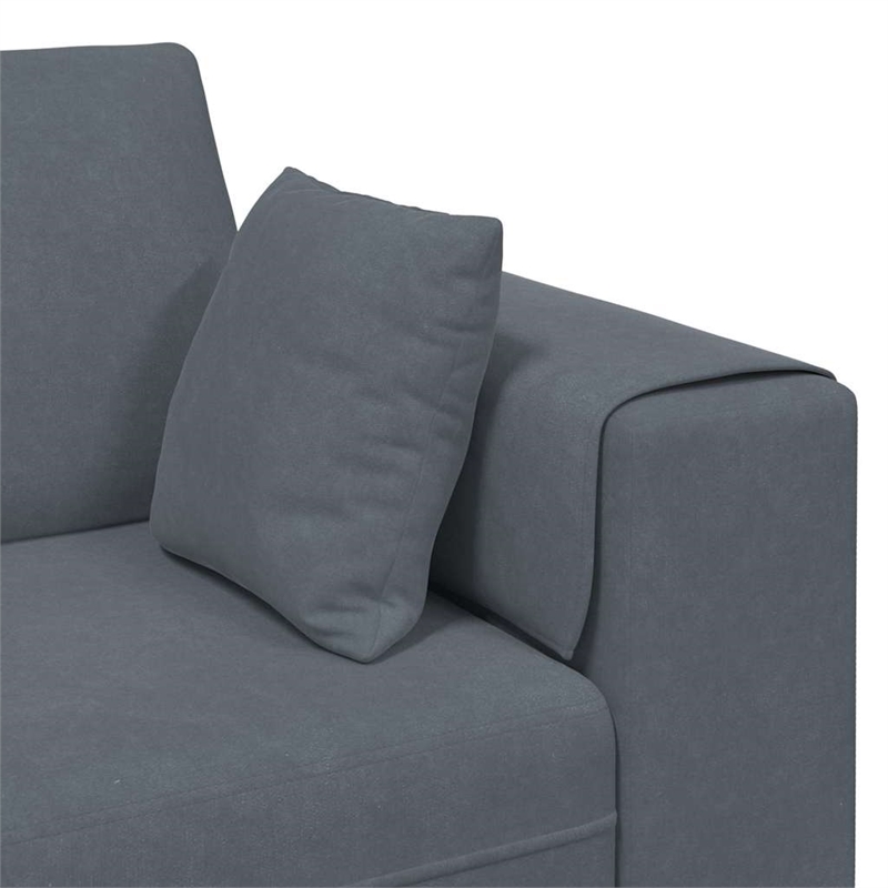 Vidaxl Velvet Sofa with Cushion in Dark Grey