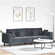 Vidaxl Velvet Sofa with Cushion in Dark Grey