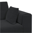Vidaxl Velvet Sofa with Cushion in Black