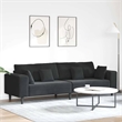 Vidaxl Velvet Sofa with Cushion in Black