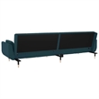 Vidaxl Convertible 2-Seater Sofa Bed in Blue Velvet