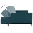 Vidaxl Convertible 2-Seater Sofa Bed in Blue Velvet