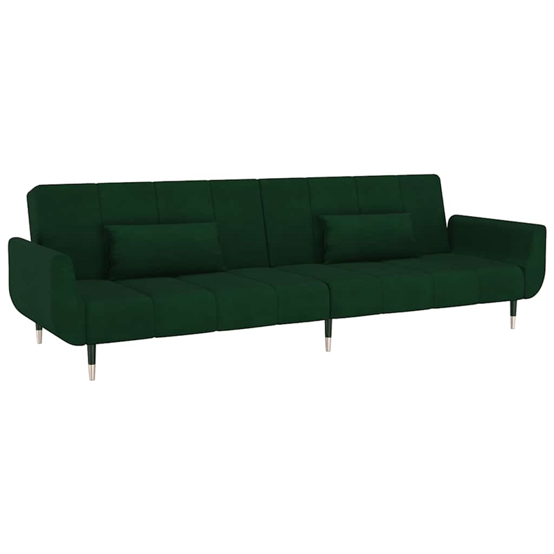 Vidaxl Sofa Bed in Dark Green Polyester