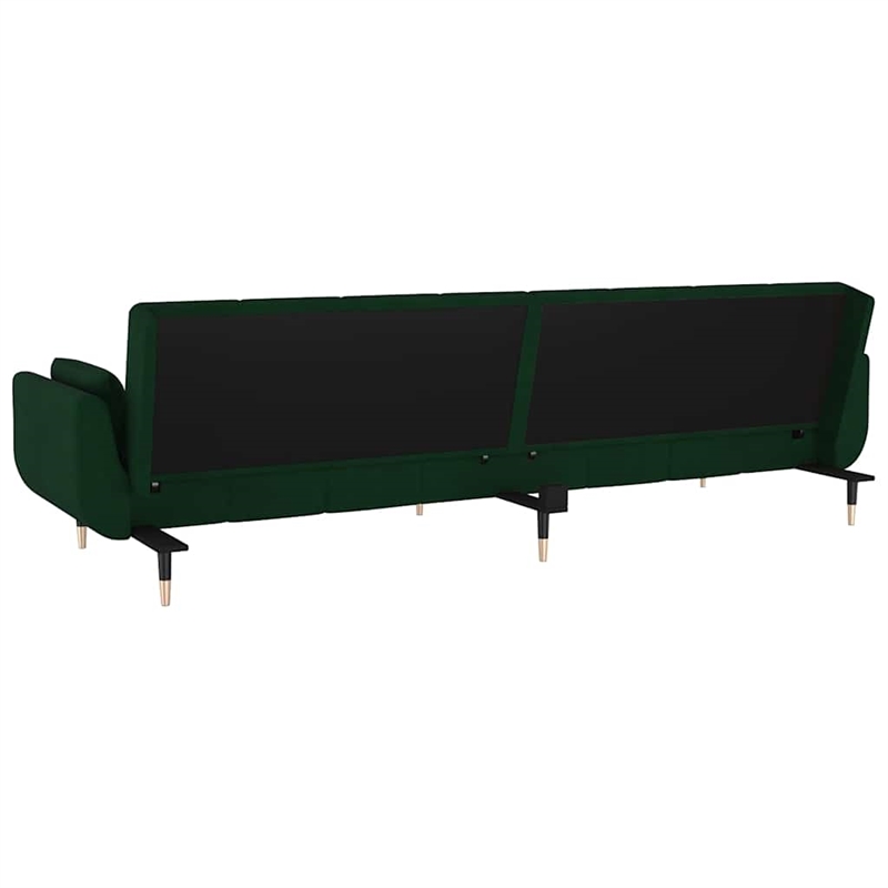 Vidaxl Sofa Bed in Dark Green Polyester