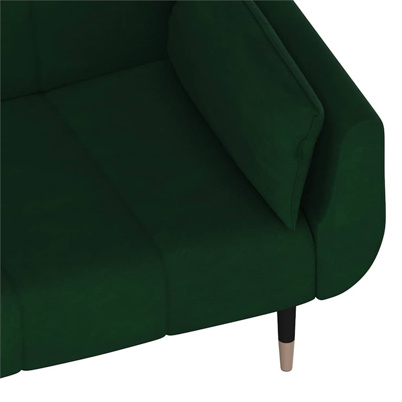 Vidaxl Sofa Bed in Dark Green Polyester