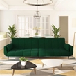 Vidaxl Sofa Bed in Dark Green Polyester