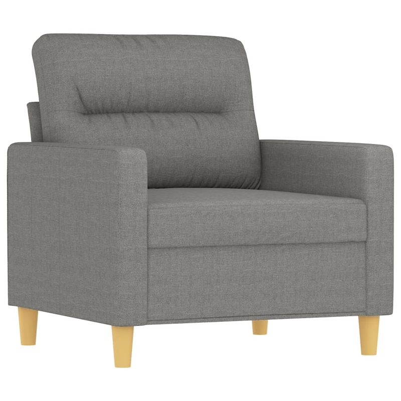 Vidaxl Single Sofa Chair in Dark Grey Fabric Polyester