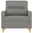 Vidaxl Single Sofa Chair in Dark Grey Fabric Polyester