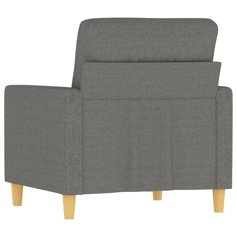 Vidaxl Single Sofa Chair in Dark Grey Fabric Polyester