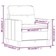 Vidaxl Single Sofa Chair in Dark Grey Fabric Polyester
