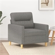 Vidaxl Single Sofa Chair in Dark Grey Fabric Polyester