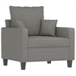 Vidaxl Single Sofa Chair in Dark Gray Polyester