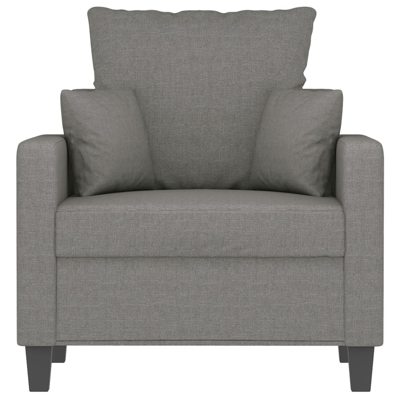 Vidaxl Single Sofa Chair in Dark Gray Polyester