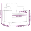 Vidaxl Single Sofa Chair in Dark Gray Polyester