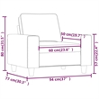Vidaxl Single Sofa Chair in Light Gray Microfiber