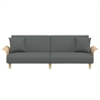Vidaxl Standard Sofa Bed in Dark Gray Fabric