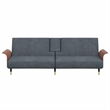 Vidaxl Full Sofa Bed in Dark Grey Velvet