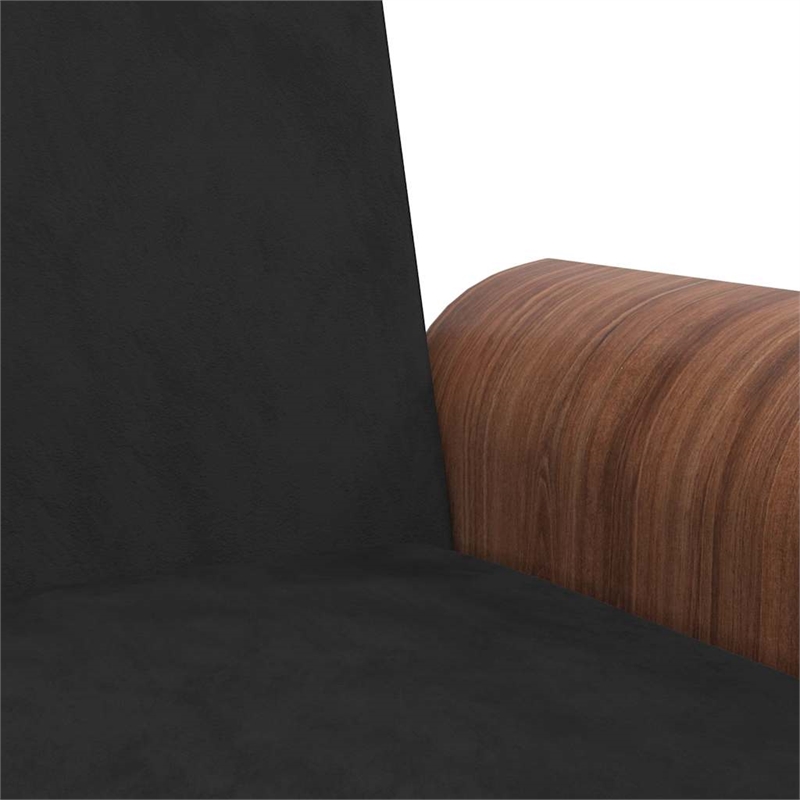 Vidaxl Compact Sofa Bed in Black Velvet