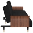 Vidaxl Compact Sofa Bed in Black Velvet