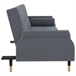 Vidaxl Large Sofa Bed in Dark Grey Velvet