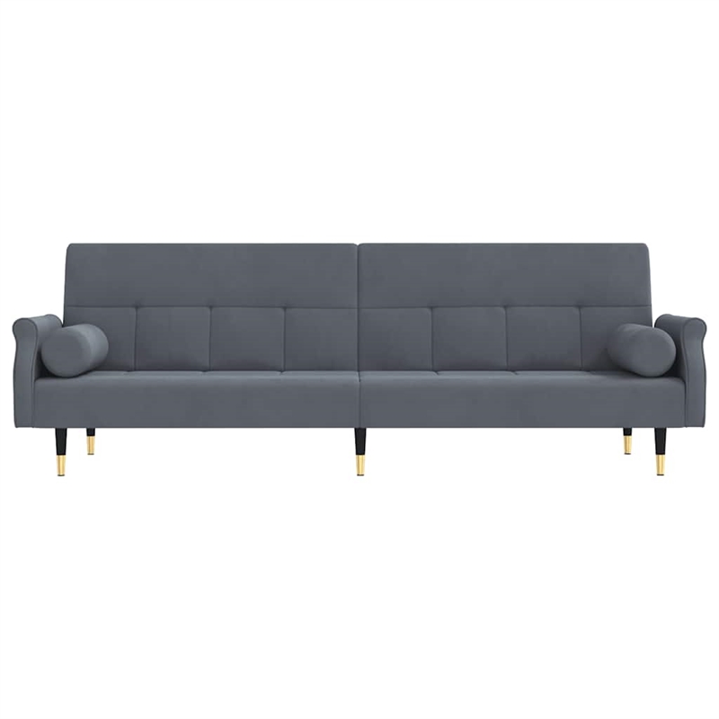 Vidaxl Large Sofa Bed in Dark Grey Velvet