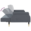 Vidaxl Large Sofa Bed in Dark Grey Velvet