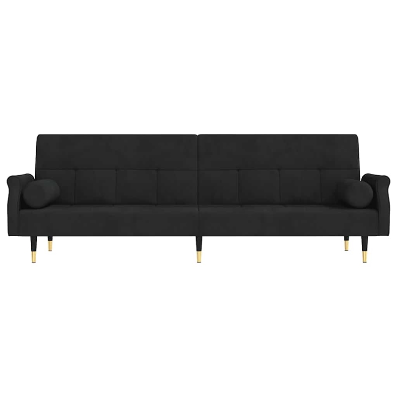 Vidaxl Standard Sofa Bed in Black Velvet