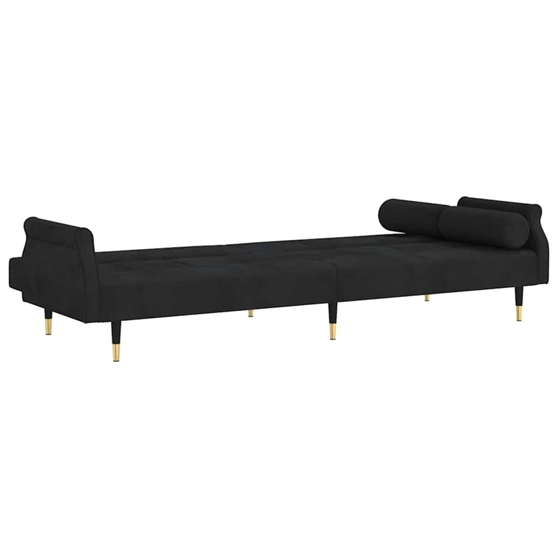 Vidaxl Standard Sofa Bed in Black Velvet